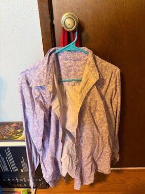 Wrangler Lavender Paisley Long-Sleeve Button Shirt